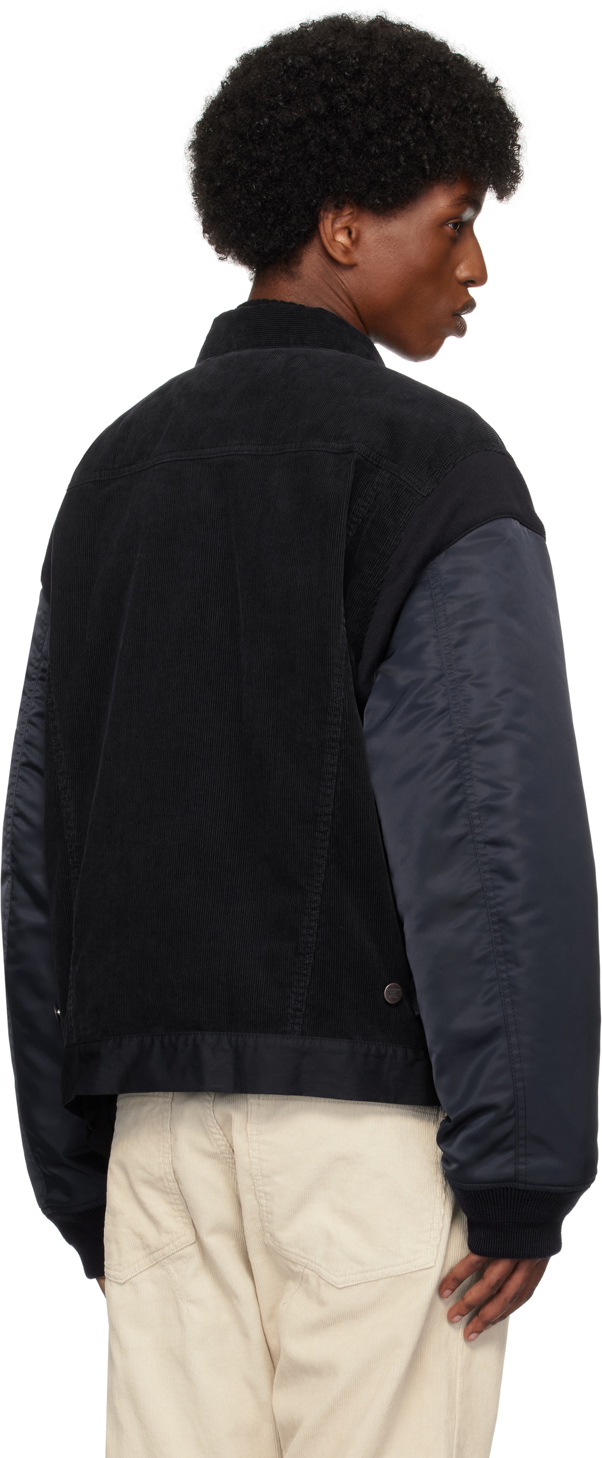 UNDERCOVER Navy Contrast Hem Bomber Jacket