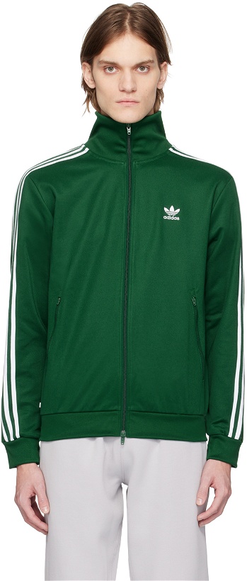 Photo: adidas Originals Green Adicolor Classics Beckenbauer Track Jacket