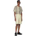 Alexander Wang Beige High-Twist Snake Print T-Shirt