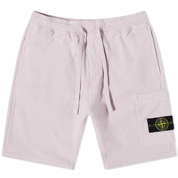 Photo: Stone Island Men's Garment Dyed Sweat Short in Rose Quartz