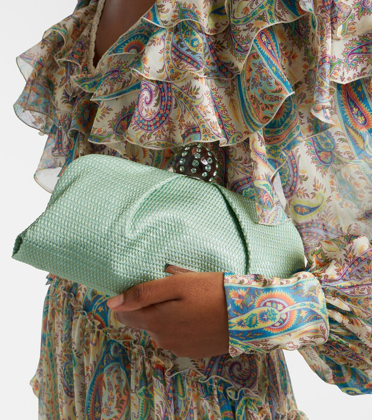 Aquazzura Tequila embellished clutch