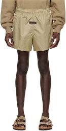 Essentials Tan Nylon Shorts