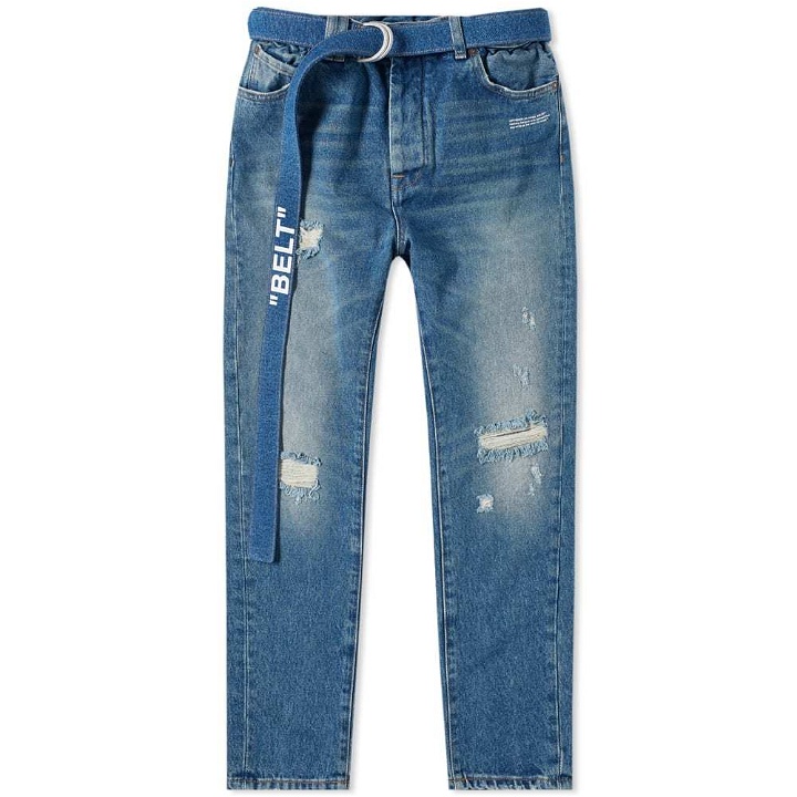 Photo: Off-White Slim Low Crotch Jean Vintage Damaged