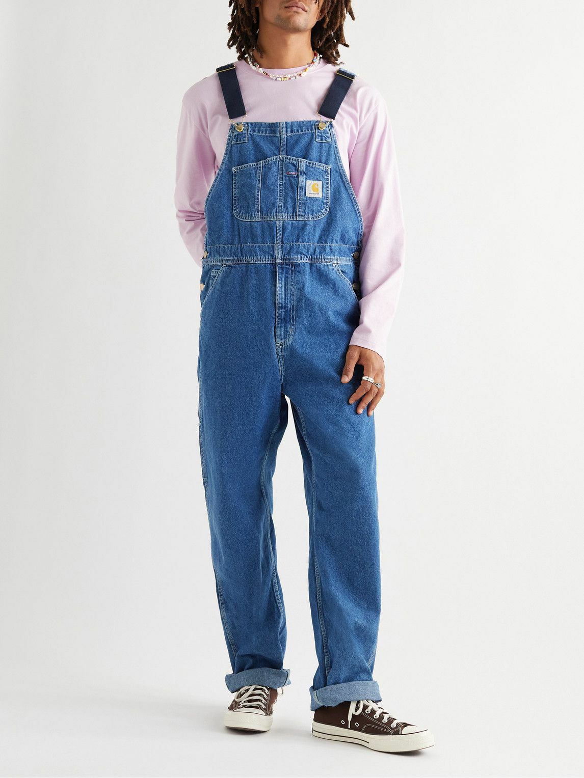 Carhartt Bib Overalls R07-DST Dark Blue Denim Jean Size, 42% OFF