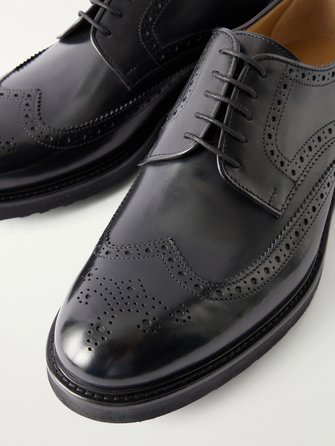 Mr P. - Leather Brogues - Black