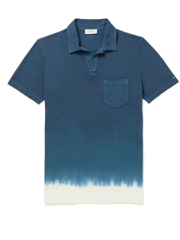 Photo: Altea - Dennis Dip-Dyed Cotton Polo Shirt - Blue