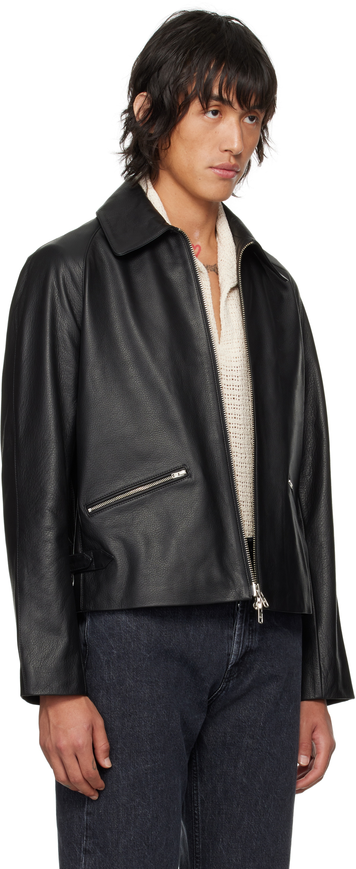 Sunflower Black Triumph Leather Jacket