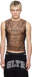 Jean Paul Gaultier Brown Shayne Oliver Edition 'GS Sport' Tank Top