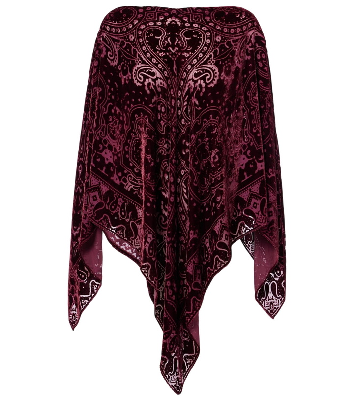 Photo: Etro Paisley silk-blend velvet poncho