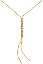 Emanuele Bicocchi Gold Crochet Y-Shaped Necklace