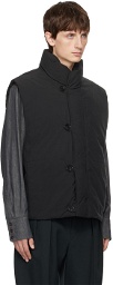 LEMAIRE Black Water-Repellent Puffer Vest