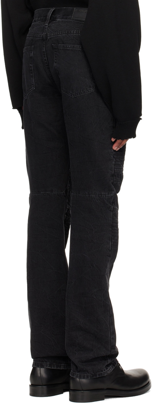 Helmut Lang Black Moto Worker Jeans Helmut Lang