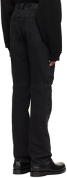 Helmut Lang Black Moto Worker Jeans