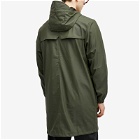 Rains Men's Long Cargo Jacket in Green