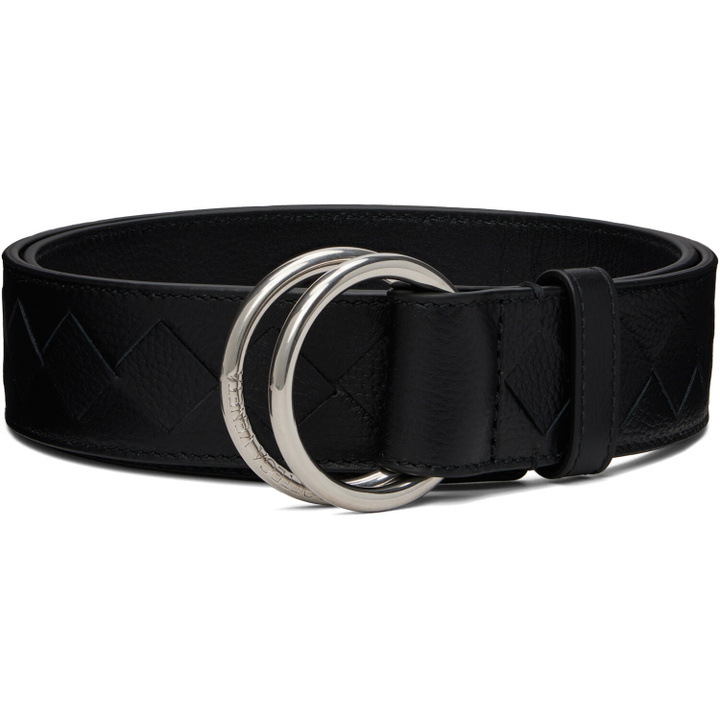 Photo: Bottega Veneta Black D-Ring Pebble Calf Belt
