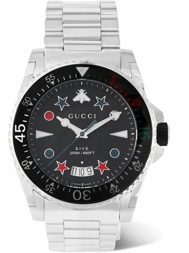Photo: GUCCI - Dive 45mm Stainless Steel Watch