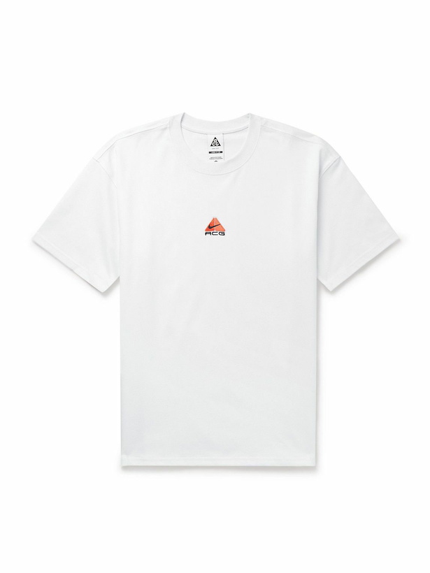 Photo: Nike - ACG Logo-Embroidered Dri-FIT T-Shirt - White