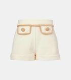 Adriana Degreas Colorblocked cotton-blend terry shorts