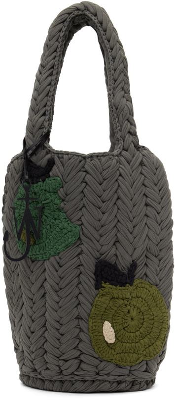 Photo: JW Anderson SSENSE Exclusive Gray Apple Knitted Tote