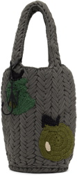 JW Anderson SSENSE Exclusive Gray Apple Knitted Tote