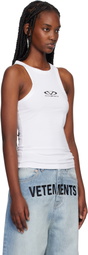 VETEMENTS White Oval Logo Tank Top