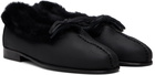 HEREU Black Tilla Shearling Loafers