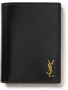 SAINT LAURENT - Logo-Appliquéd Leather Billfold Wallet