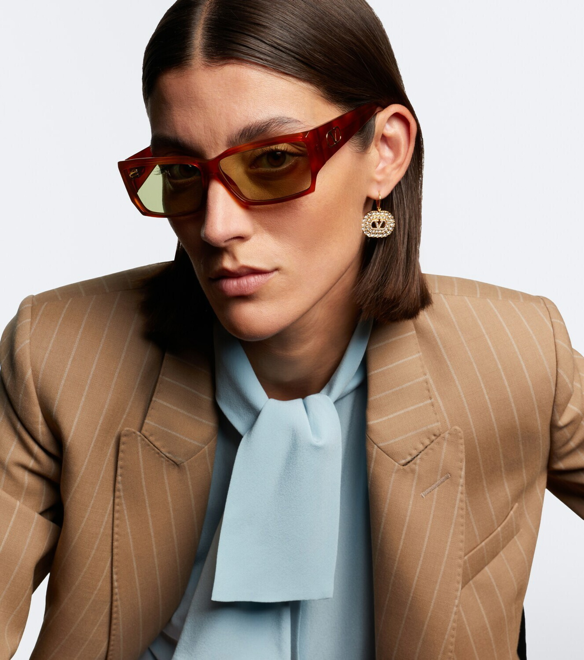 Valentino Classico VLogo rectangular sunglasses