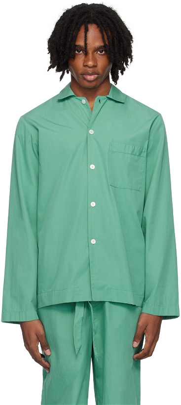 Photo: Tekla Green Long Sleeve Pyjama Shirt