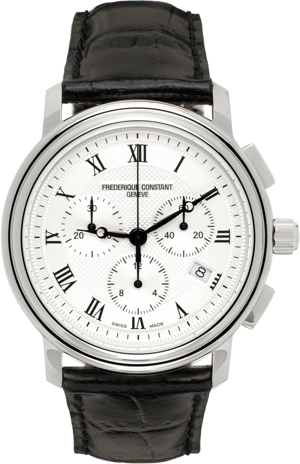 Frédérique Constant Silver & Black Classics Quartz Chronograph Watch