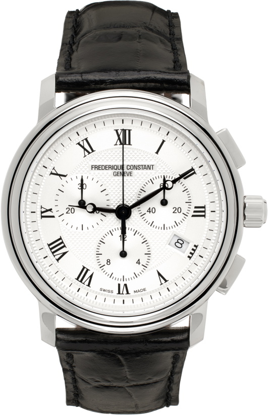 Photo: Frédérique Constant Silver & Black Classics Quartz Chronograph Watch
