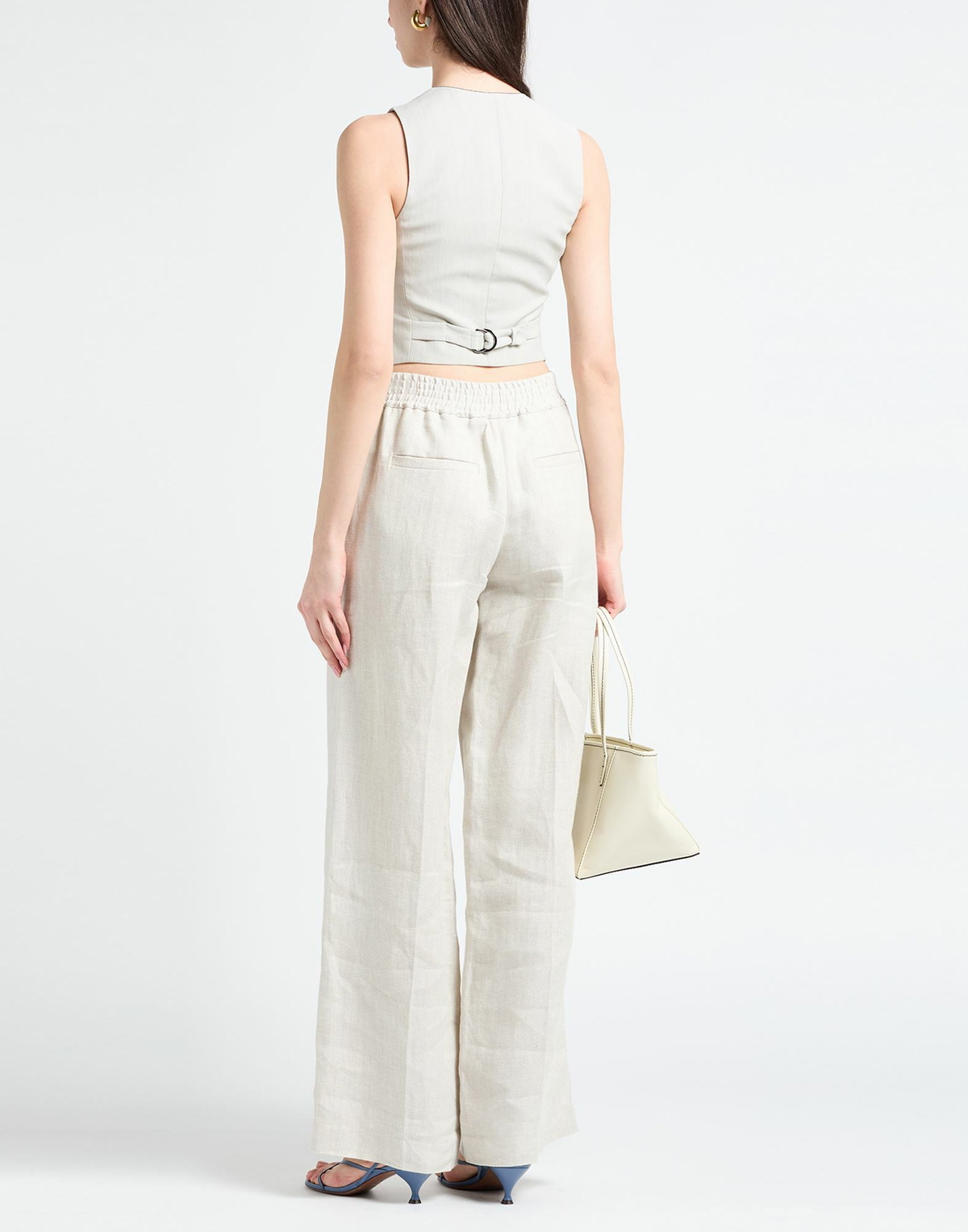 Brunello Cucinelli Womens Tailored Vest in Beige