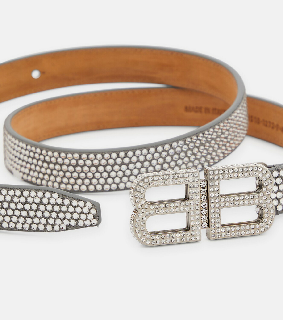 Balenciaga - BB Hourglass thin embellished belt Balenciaga