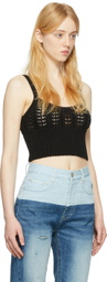 DRAE Black Cotton Tank Top
