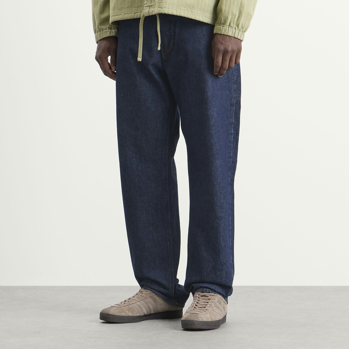 Stone Island Men's Rinsed Straight Leg Denim Jeans in Blue Rinse