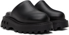 SIMONMILLER Black Grip Bubble Faux-Leather Clogs