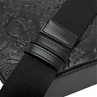 Versace Men's Embossed Barocco Leather Crossbody Bag in Ruthenium 