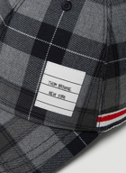 Tartan Baseball Cap in Grey