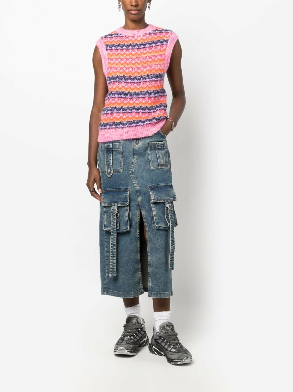 Andersson Bell Multicolour Colour Jacquard Wool Vest