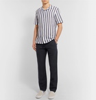 NN07 - Karl Slim-Fit Tapered Linen Trousers - Navy