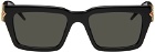 Casablanca Black Monogram Plaque Sunglasses