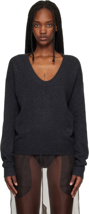 Photo: Commission Navy U Neck Sweater