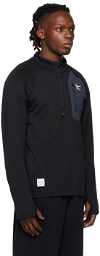 District Vision Black Luca Fleece Half-Zip Sweatshirt