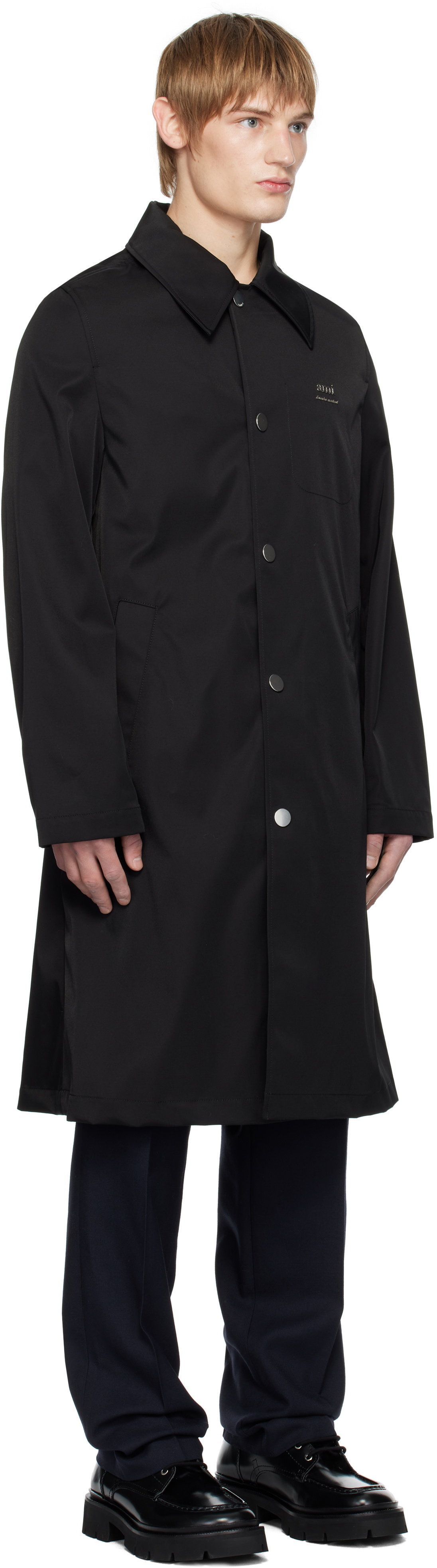 AMI Paris Black 'AMI Alexandre Mattiussi' Rain Coat AMI