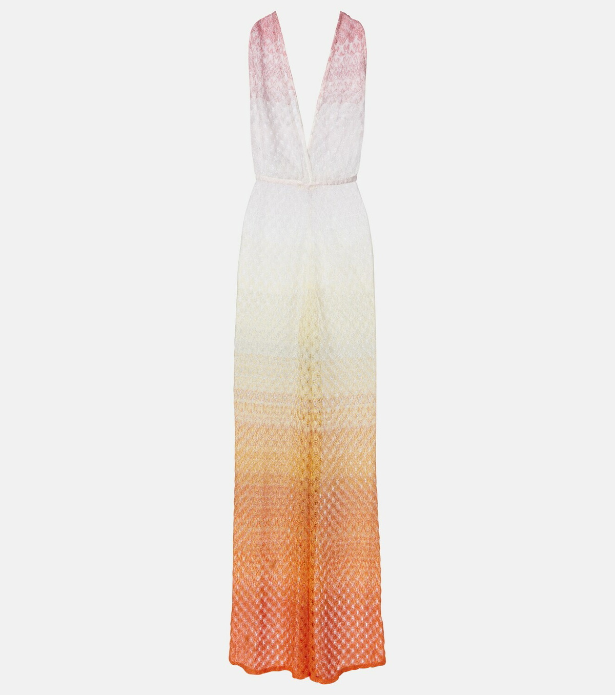Missoni Open-knit lamé jumpsuit