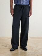 Aimé Leon Dore - Straight-Leg Logo-Embroidered Striped Shell Sweatpants - Black