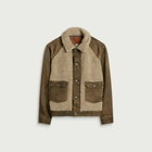 RRL Men's Type 2 Grizzly Trucker Jacket in Distressed Brown