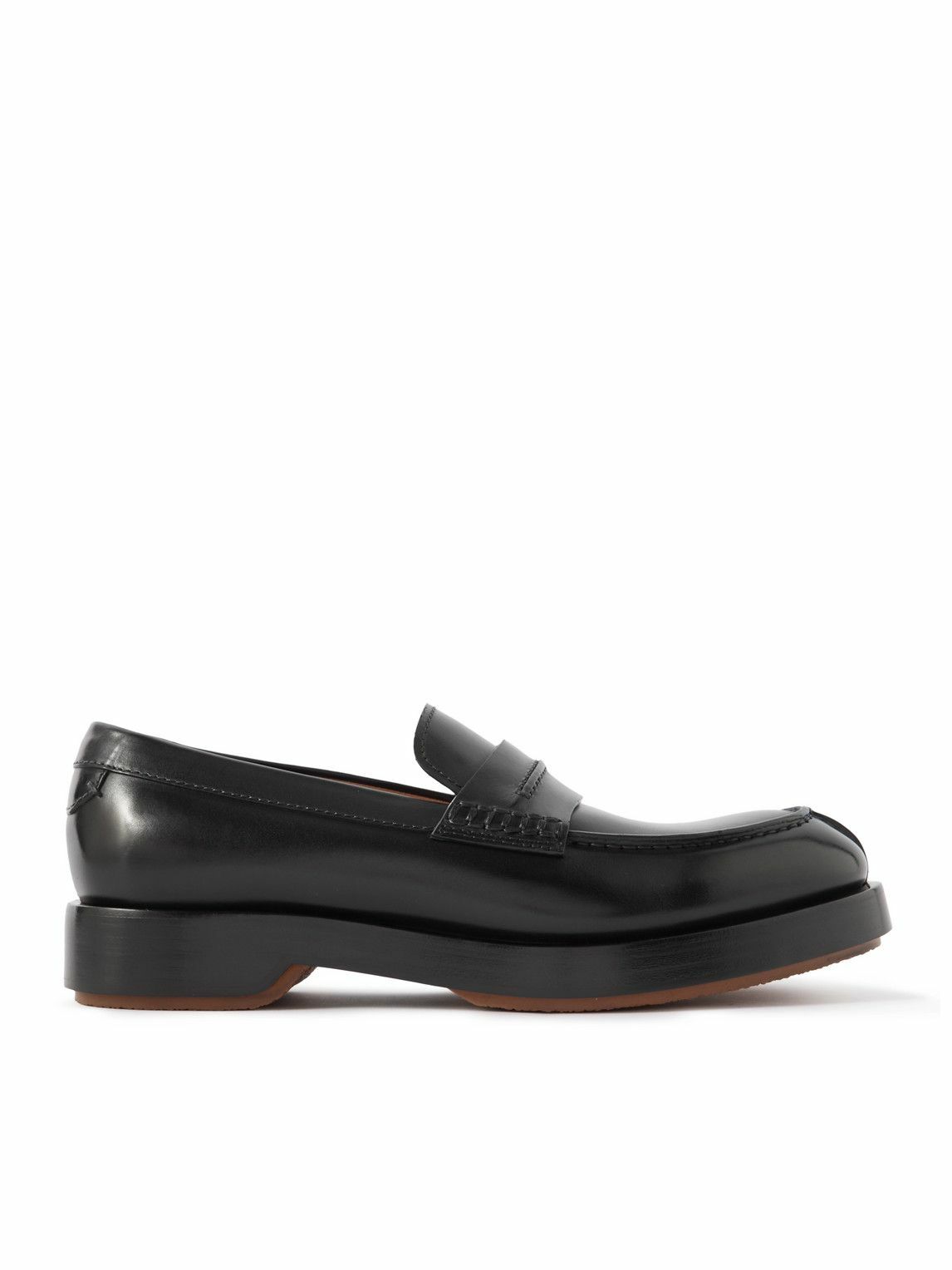 Zegna - Udine Leather Penny Loafers - Black Zegna display picture 2