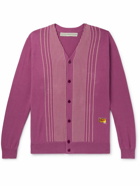 Abc. 123. - Striped Cotton Cardigan - Purple