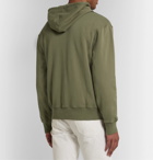 J.Crew - Garment-Dyed Loopback Cotton-Jersey Zip-Up Hoodie - Green